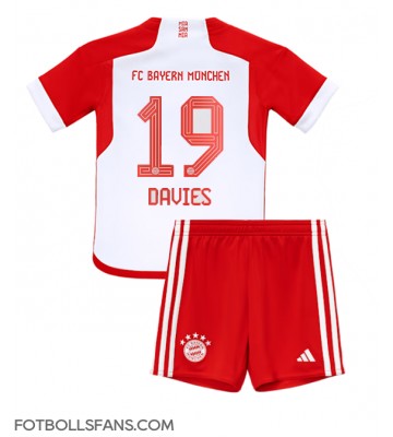 Bayern Munich Alphonso Davies #19 Replika Hemmatröja Barn 2023-24 Kortärmad (+ Korta byxor)